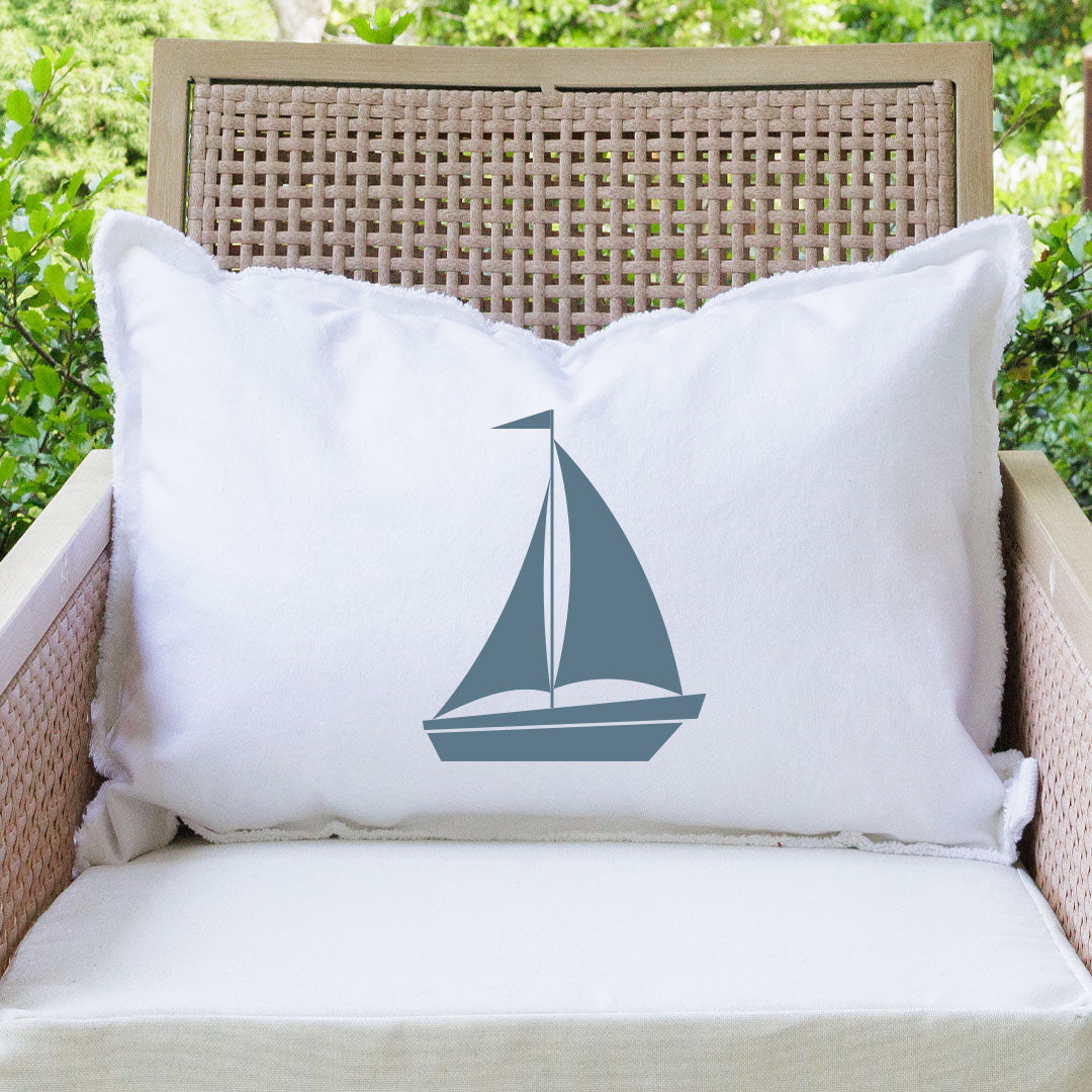 Personalized Sailboat Lumbar Pillow