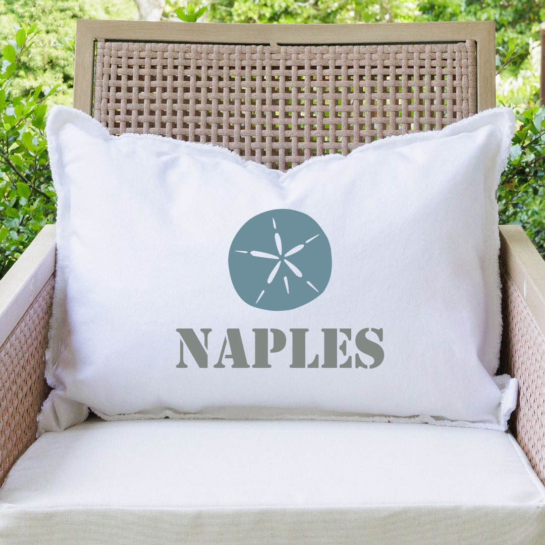 Personalized Sand Dollar One Line Text Lumbar Pillow