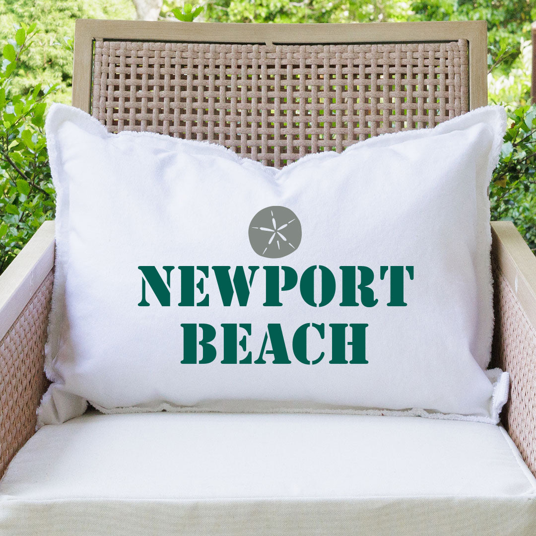 Personalized Sand Dollar Two Line Text Lumbar Pillow