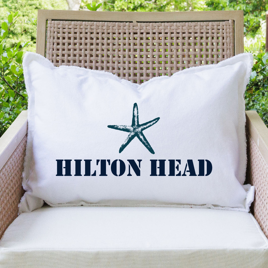 Personalized Starfish One Line Text Lumbar Pillow