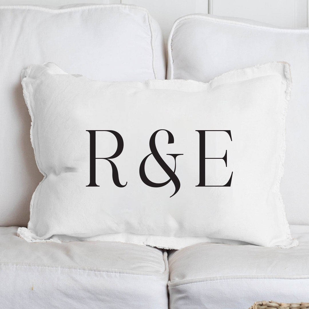 Initials Personalized Lumbar Pillow