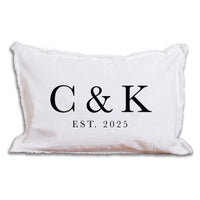 Initials EST Personalized Lumbar Pillow