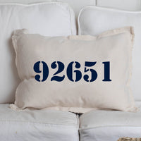 Zip Code Personalized Lumbar Pillow