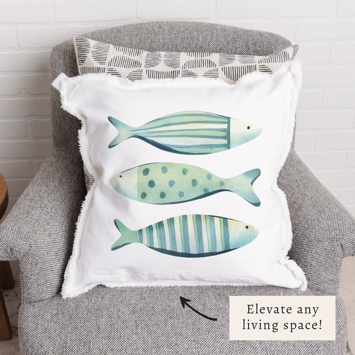 Coastal Fish Trio Pillow