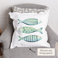 Coastal Fish Trio Pillow