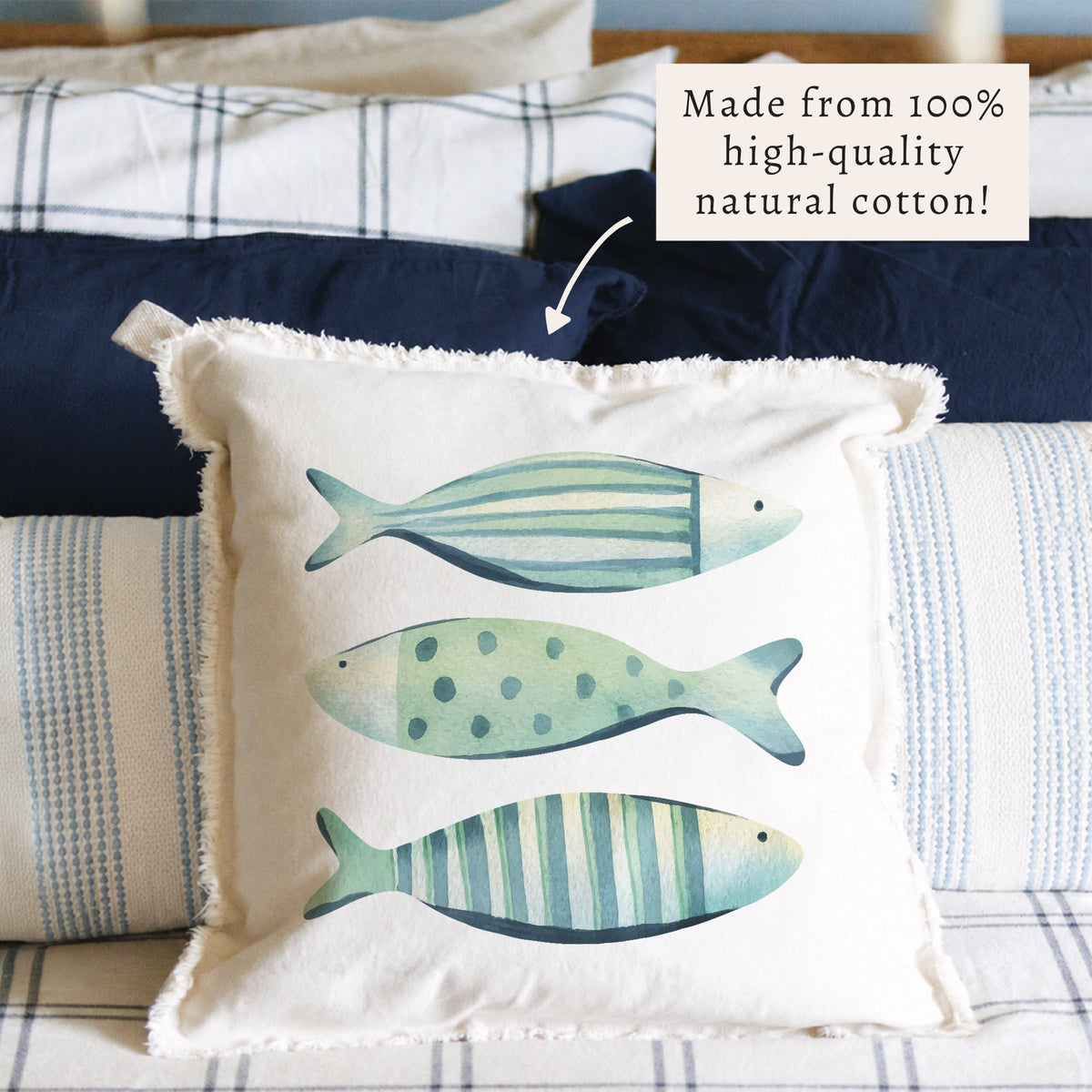 Coastal Fish Trio Pillow