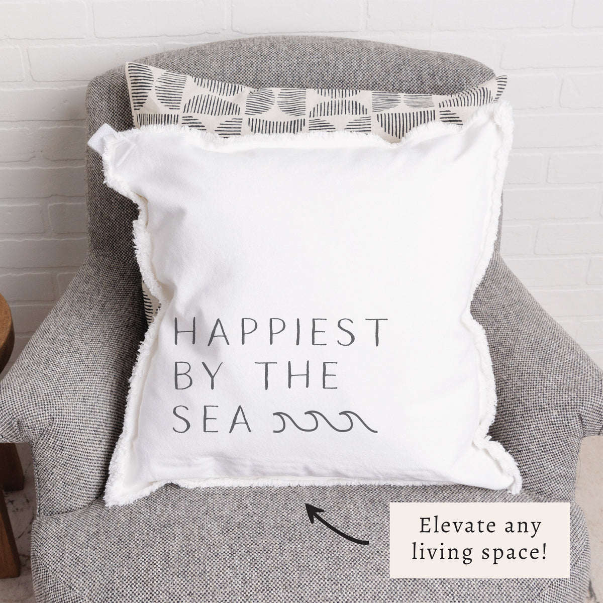 Happiest By The Sea Pillow
