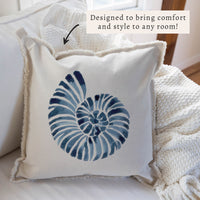 Blue Shell Pillow