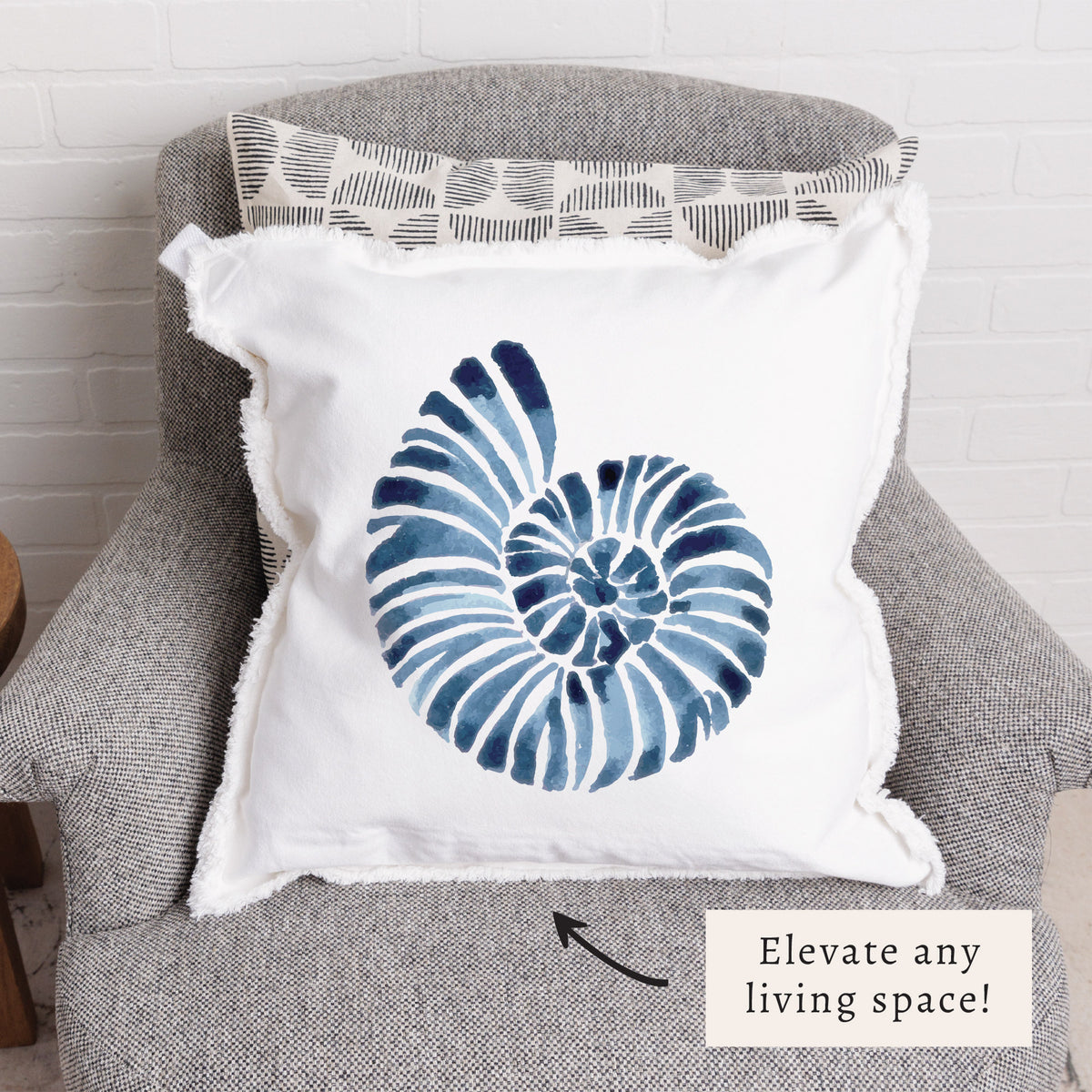 Blue Shell Pillow