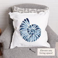 Blue Shell Pillow