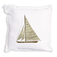 Striped Sailboat Pillow