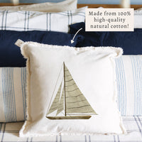 Striped Sailboat Pillow