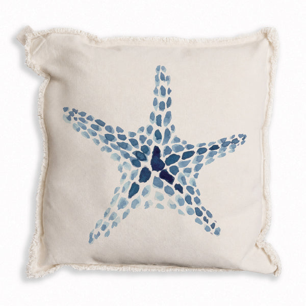 Blue Starfish Pillow