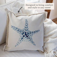 Blue Starfish Pillow