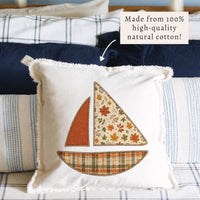 Fall Sailboat Pillow