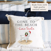 Santa Gone To The Beach Pillow