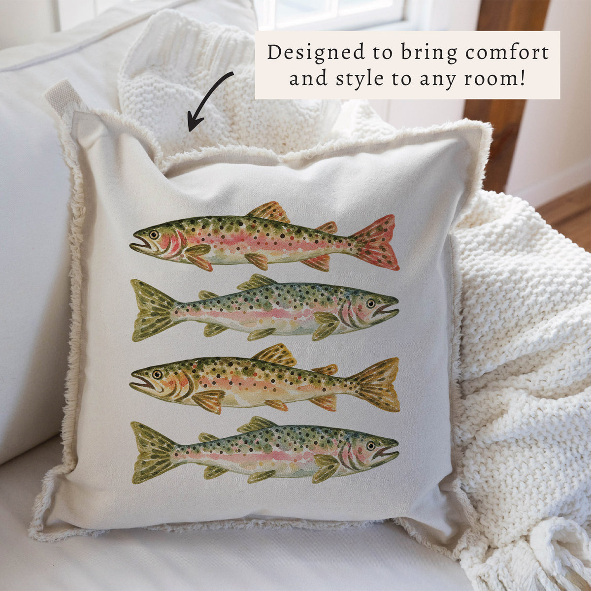 Trout Stack Pillow
