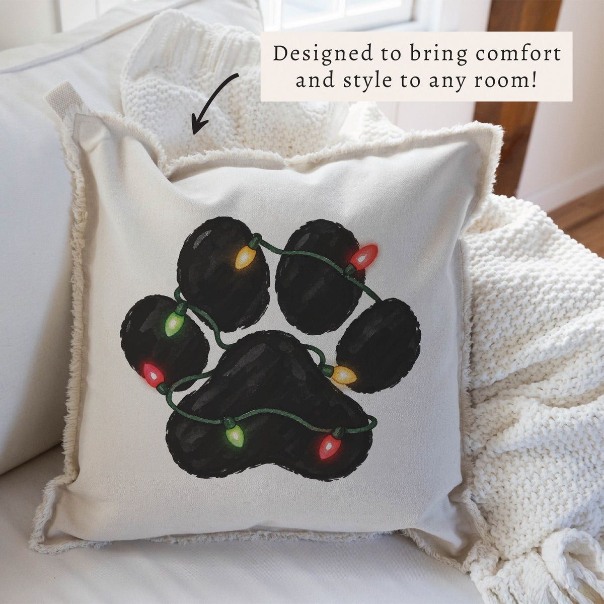 Paw Lights Pillow