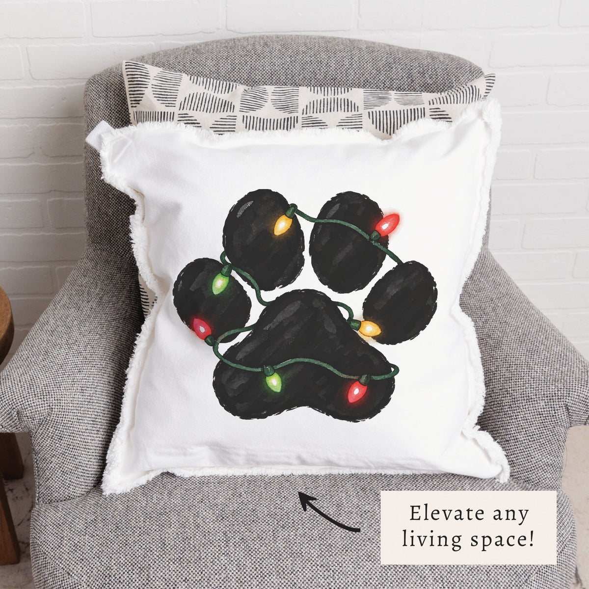 Paw Lights Pillow