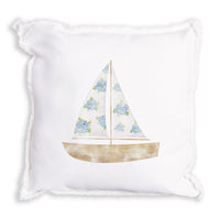 Hydrangea Sailboat Pillow
