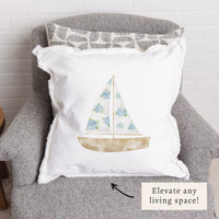 Hydrangea Sailboat Pillow
