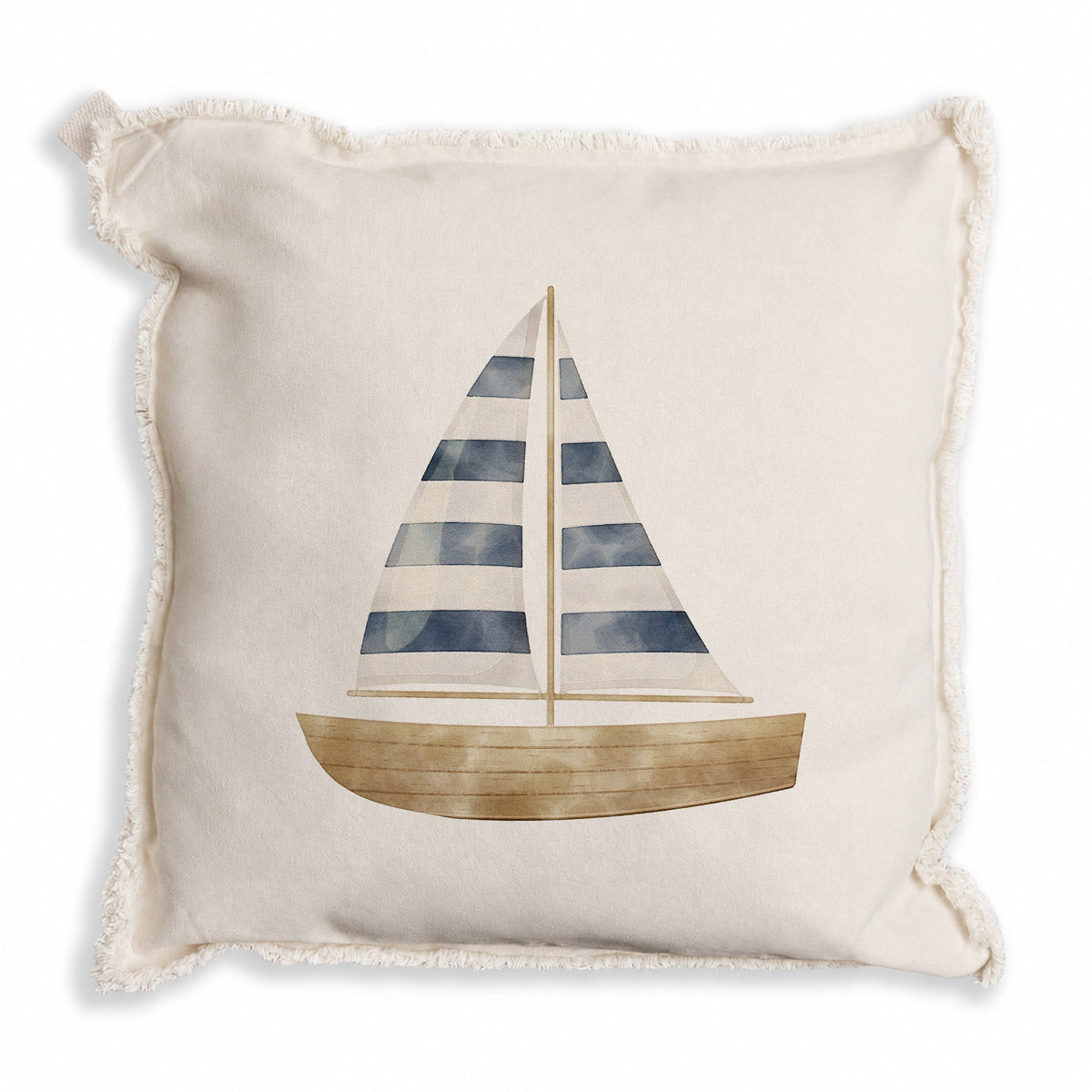 Watercolor Sailboat Pillow