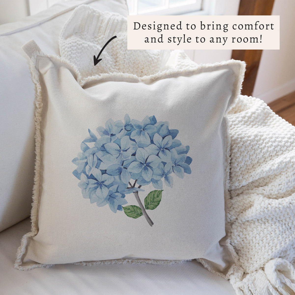 Blooming Hydrangea Pillow