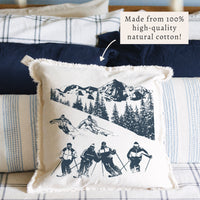 Retro Ski Run Pillow