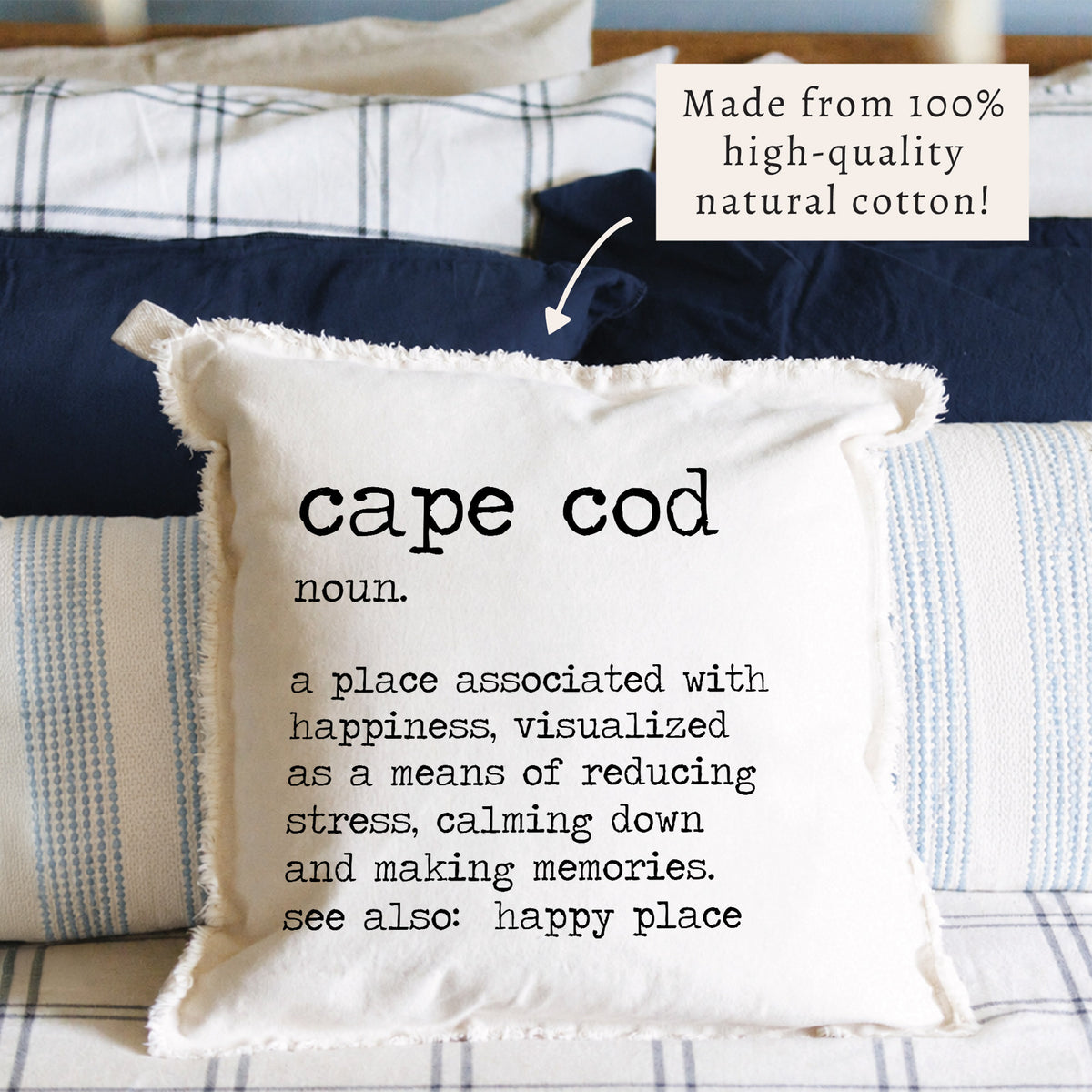 Happy Place Definition Personalized Pillow