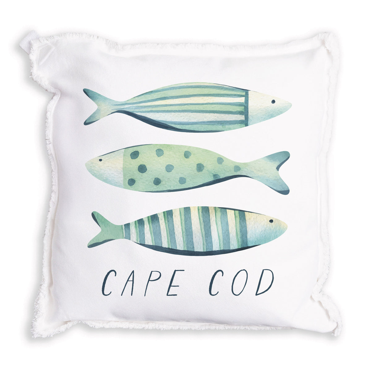 Coastal Fish Trio Personalized Pillow