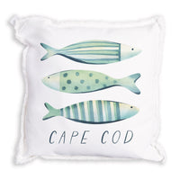 Coastal Fish Trio Personalized Pillow