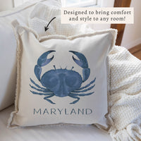 Blue Crab Personalized Pillow