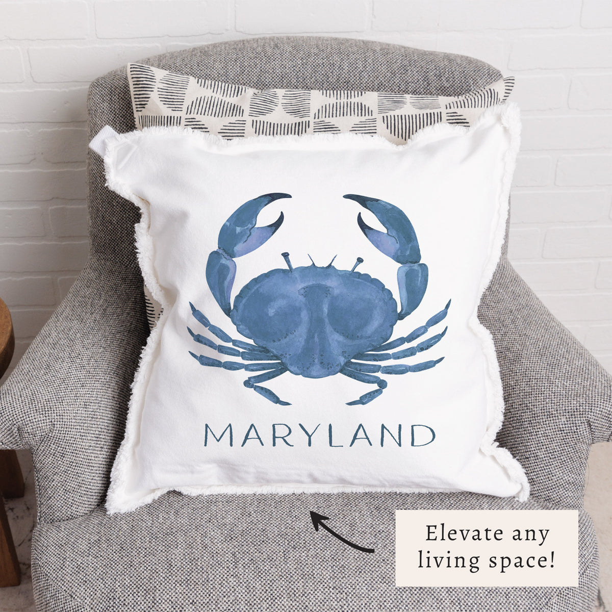Blue Crab Personalized Pillow