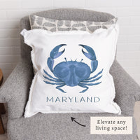 Blue Crab Personalized Pillow