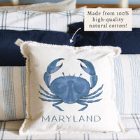Blue Crab Personalized Pillow