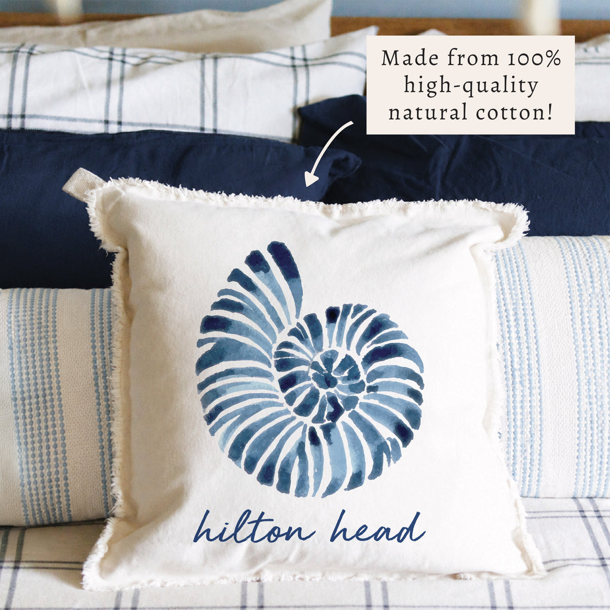 Blue Shell Personalized Pillow