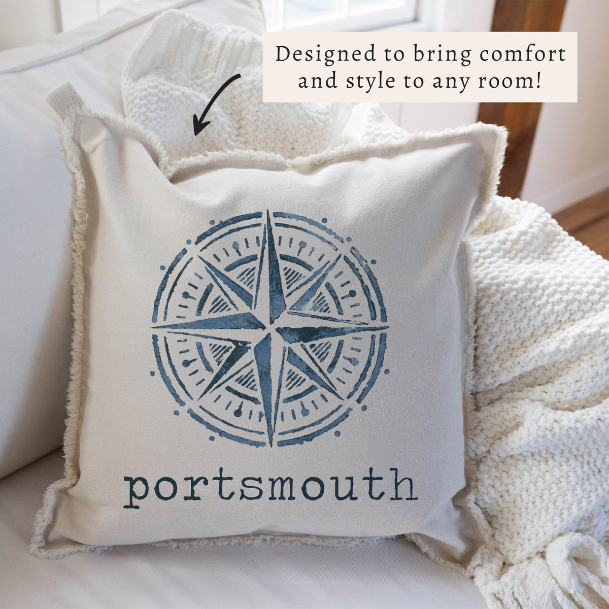Compass Personalized Pillow