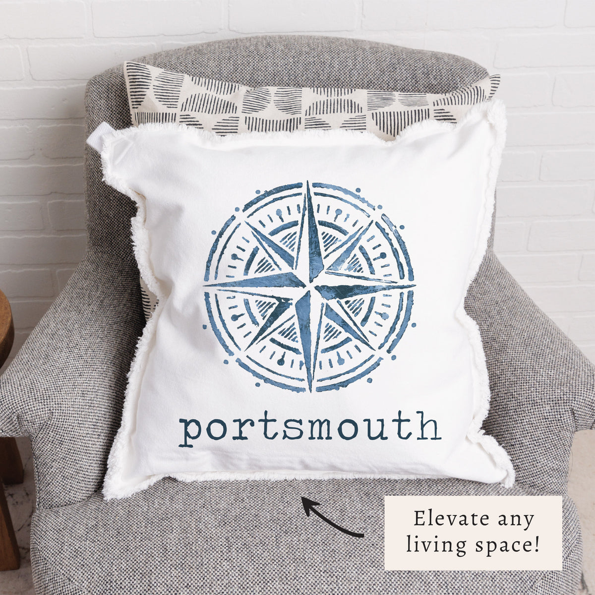 Compass Personalized Pillow