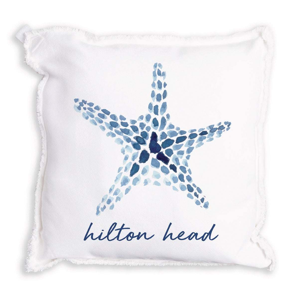 Blue Starfish Personalized Pillow