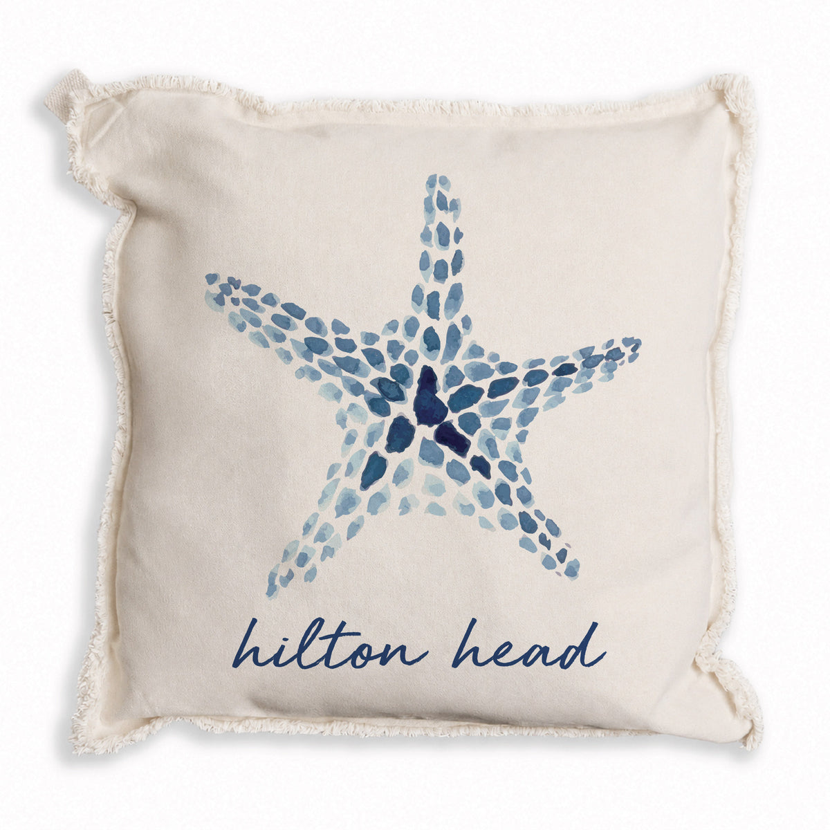 Blue Starfish Personalized Pillow