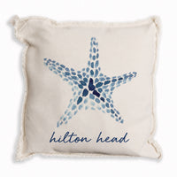 Blue Starfish Personalized Pillow
