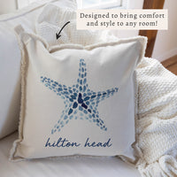 Blue Starfish Personalized Pillow