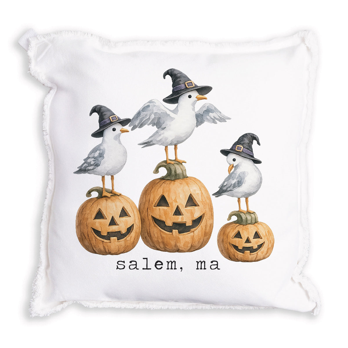 Witch Seagulls Personalized Pillow
