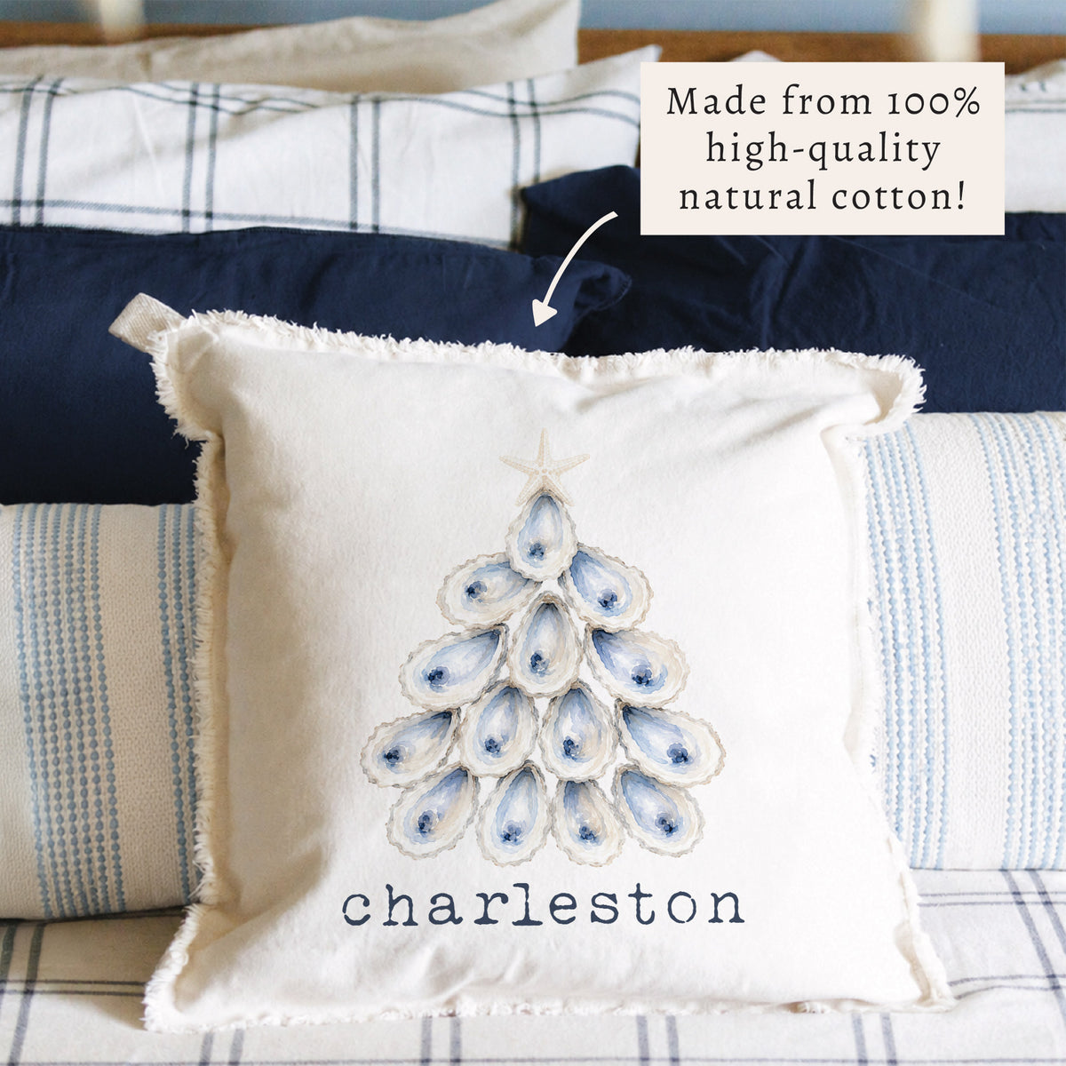 Oyster Tree Personalized Pillow