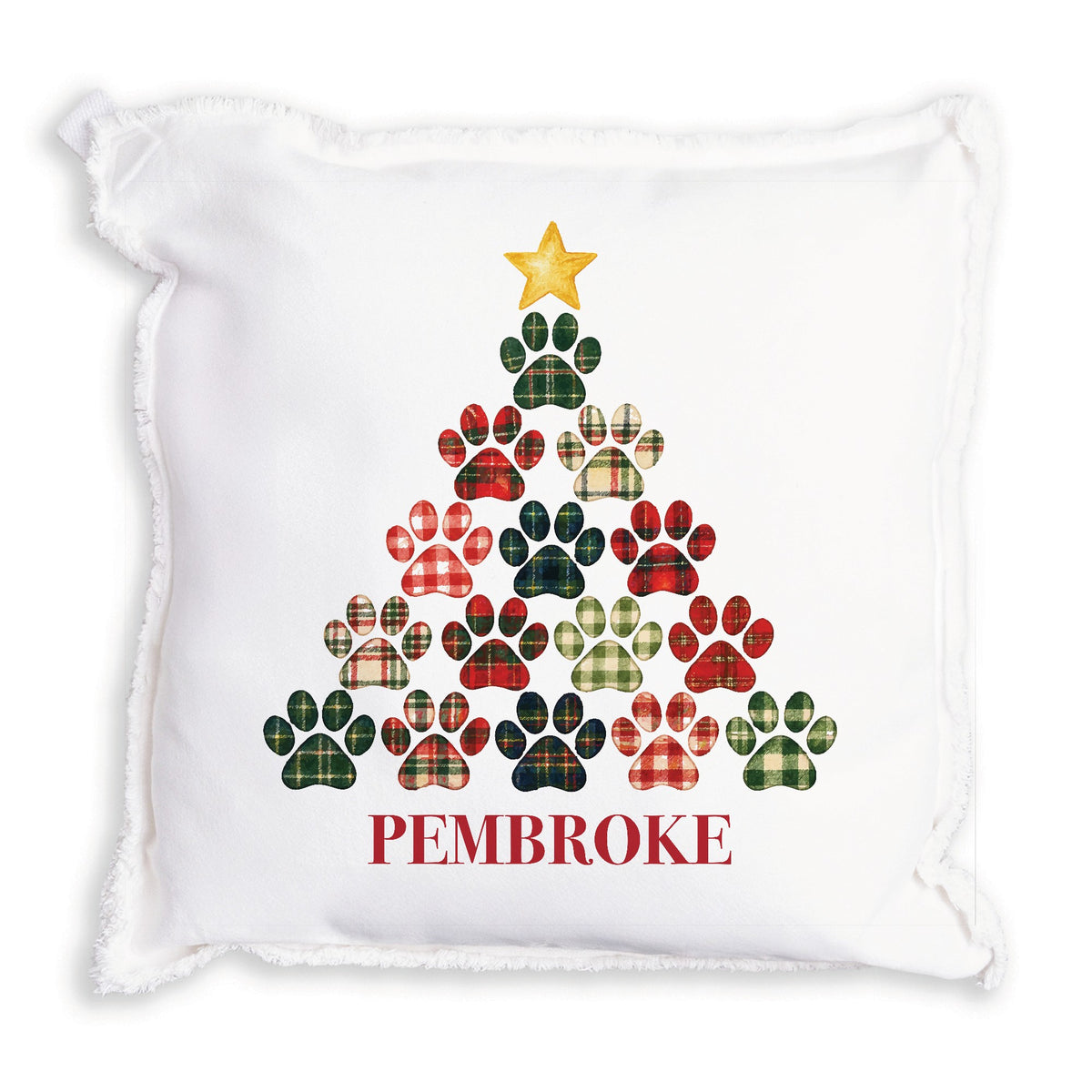 Paw Tree Personalized Pillow