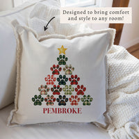 Paw Tree Personalized Pillow