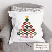 Paw Tree Personalized Pillow
