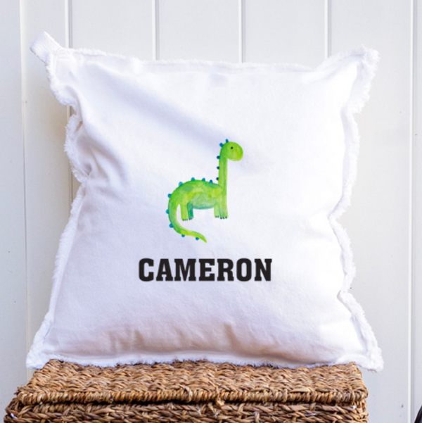 Dino Personalized Square Pillow