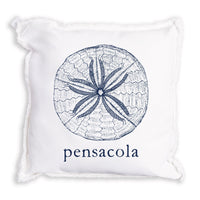 Sand Dollar Sketch Personalized Pillow