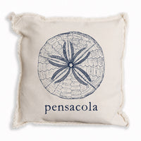 Sand Dollar Sketch Personalized Pillow